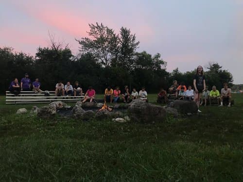 Evening campfire