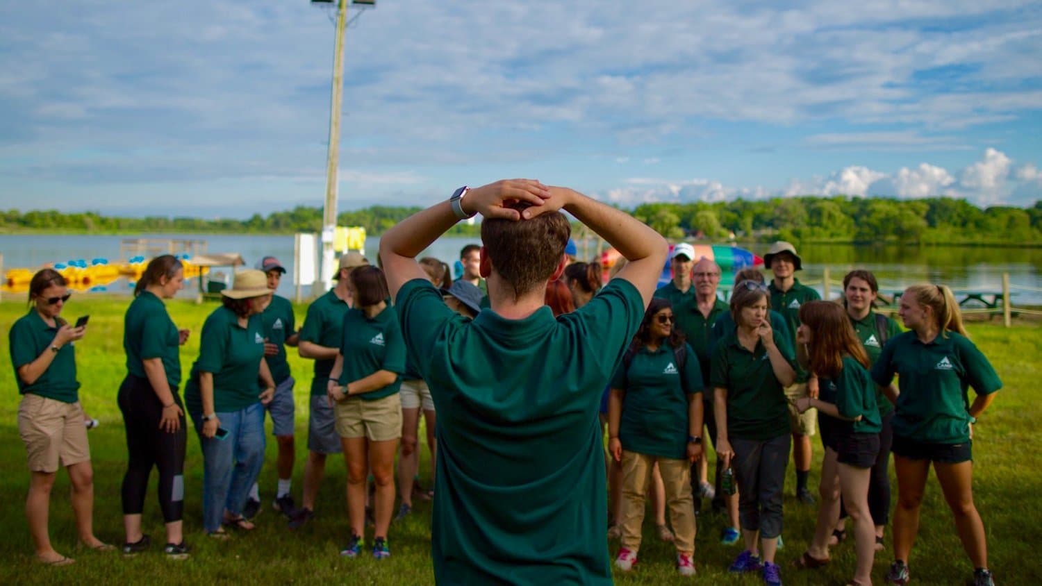 CAMP staff and campers together
